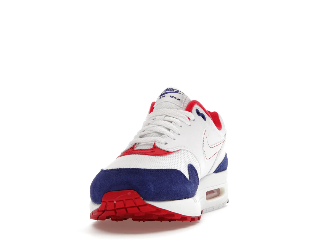 Vue 12 de Nike Air Max 1 White Red Blue