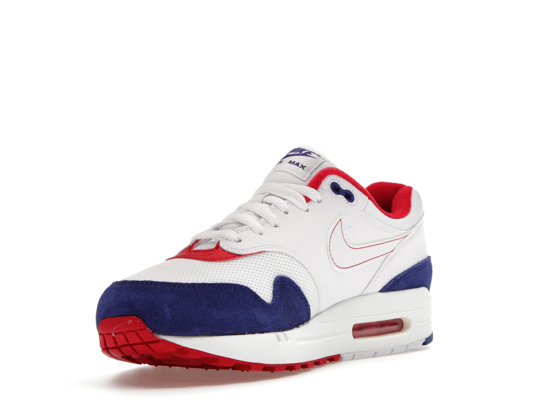 Vue 14 de Nike Air Max 1 White Red Blue