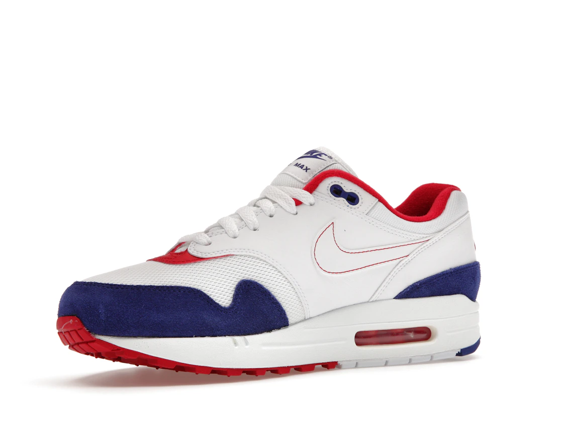 Vue 16 de Nike Air Max 1 White Red Blue
