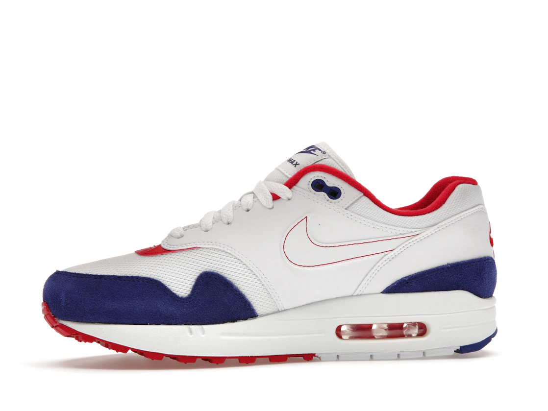 Vue 18 de Nike Air Max 1 White Red Blue