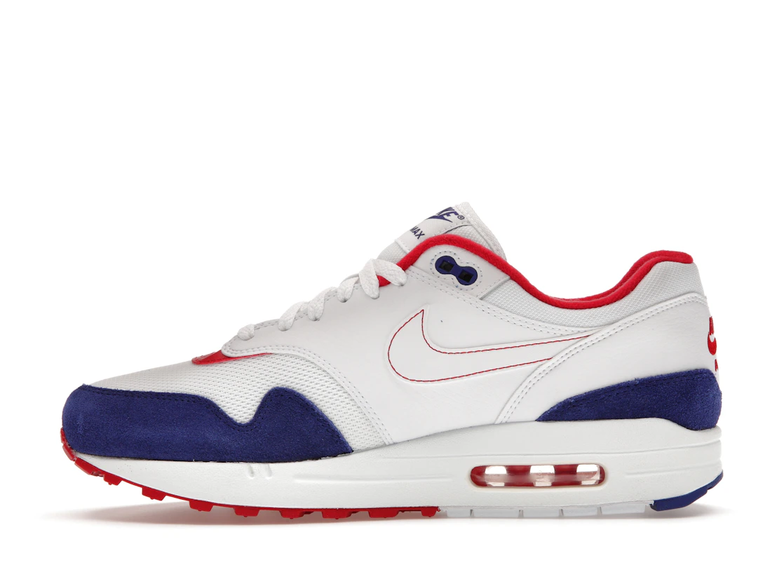 Vue 19 de Nike Air Max 1 White Red Blue