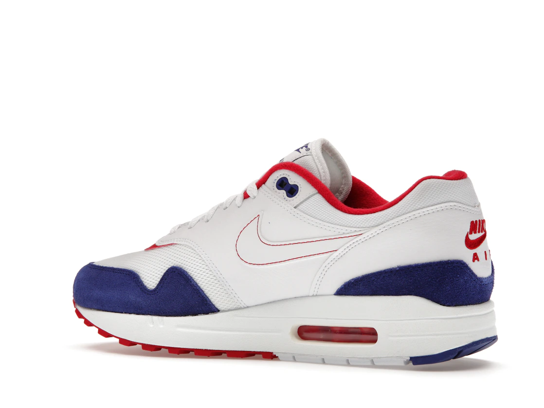 Vue 22 de Nike Air Max 1 White Red Blue