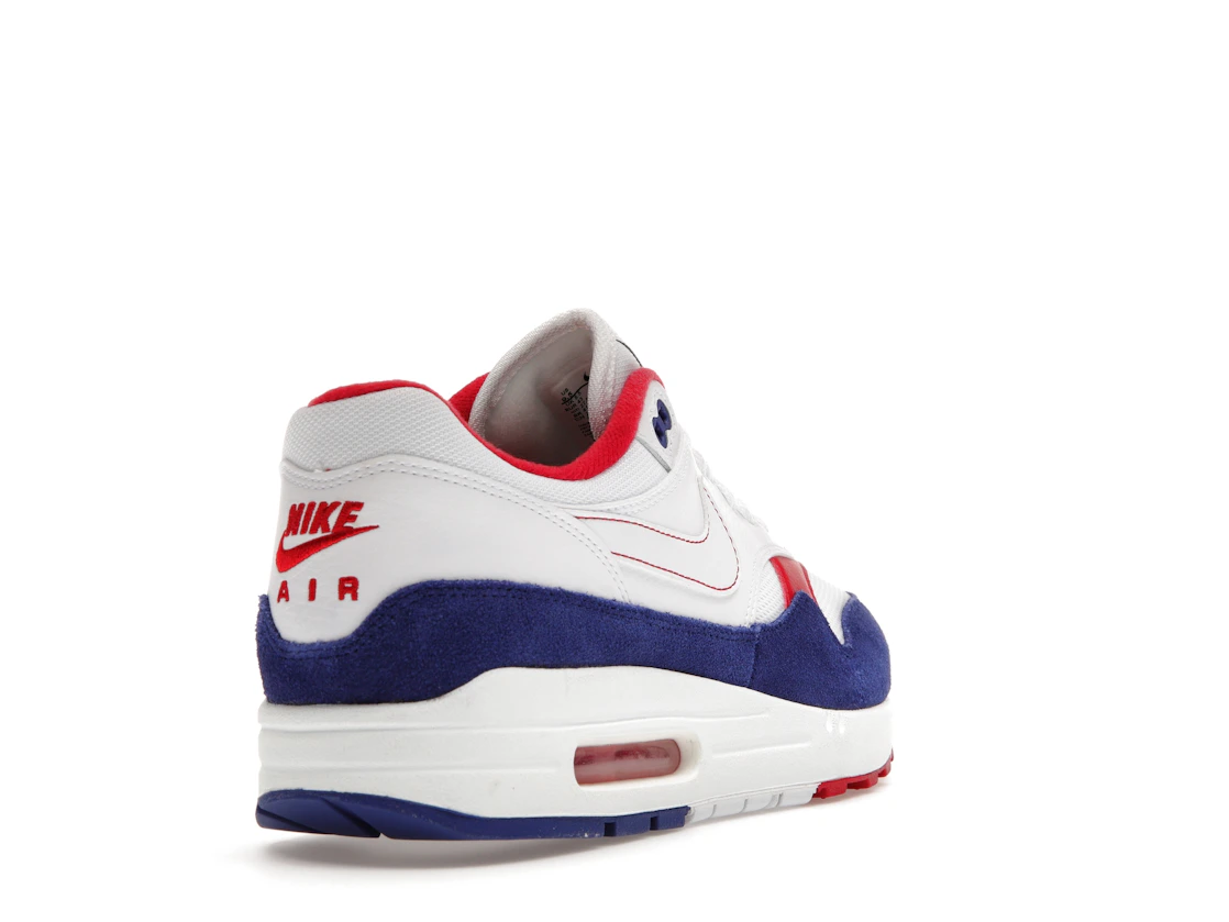 Vue 31 de Nike Air Max 1 White Red Blue