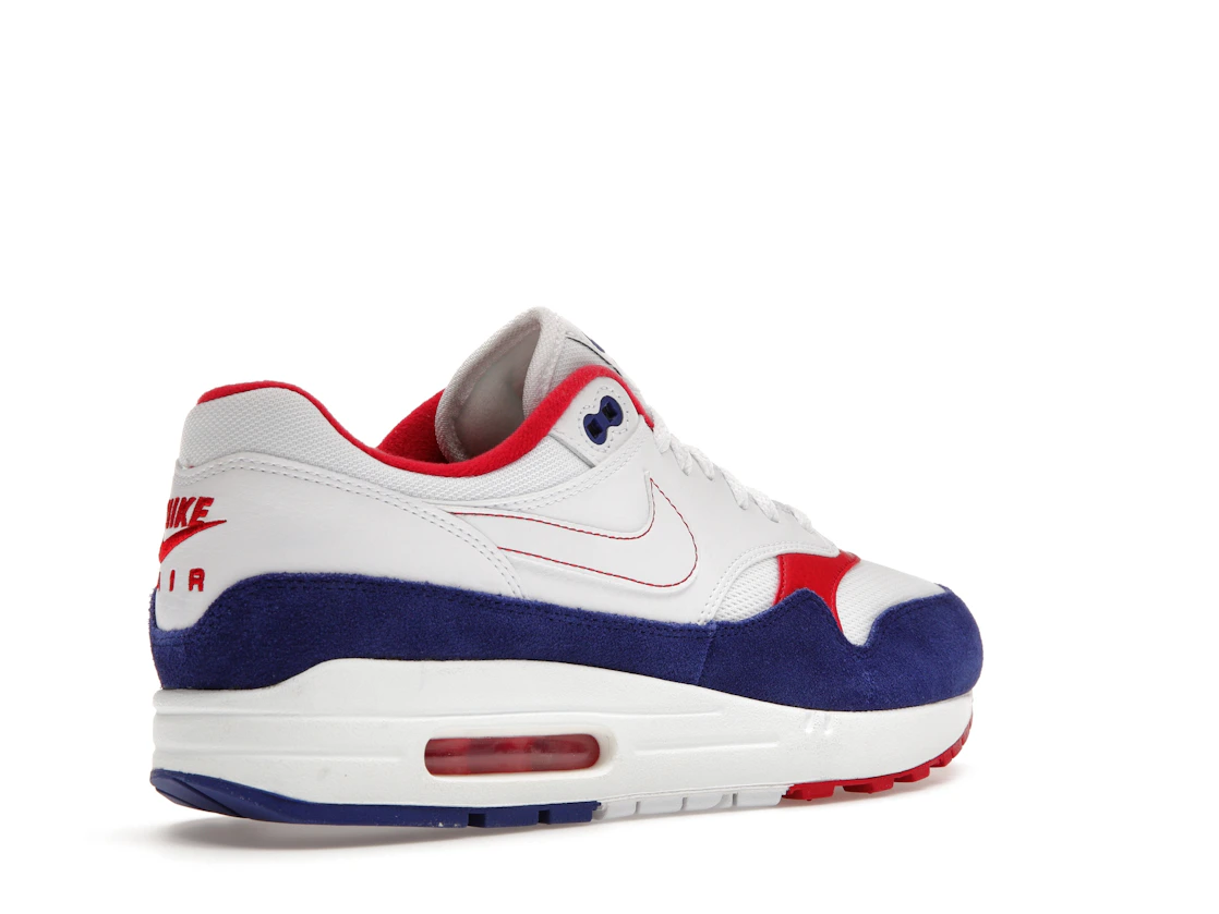 Vue 33 de Nike Air Max 1 White Red Blue
