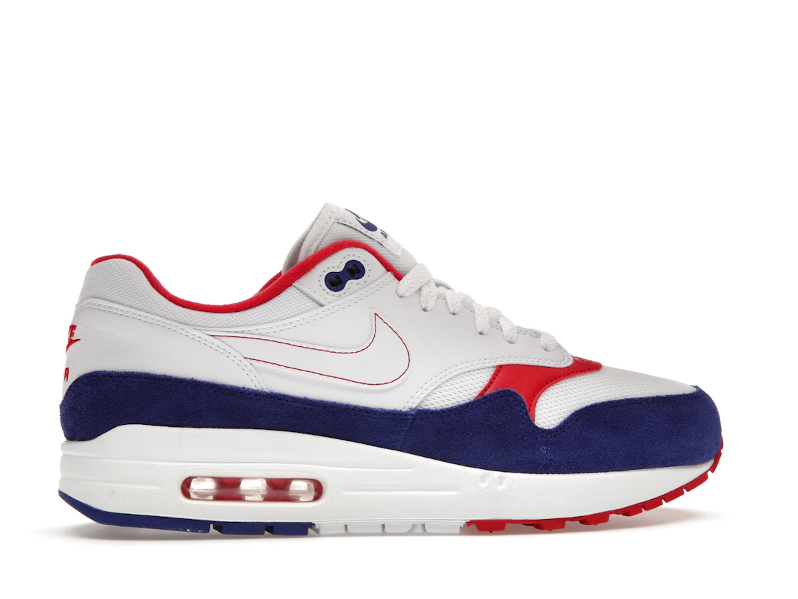 Vue 36 de Nike Air Max 1 White Red Blue