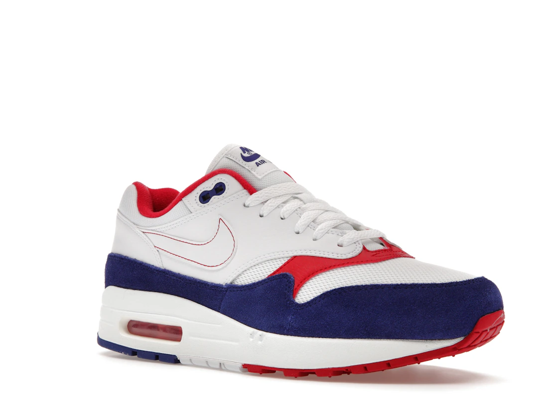 Vue 5 de Nike Air Max 1 White Red Blue