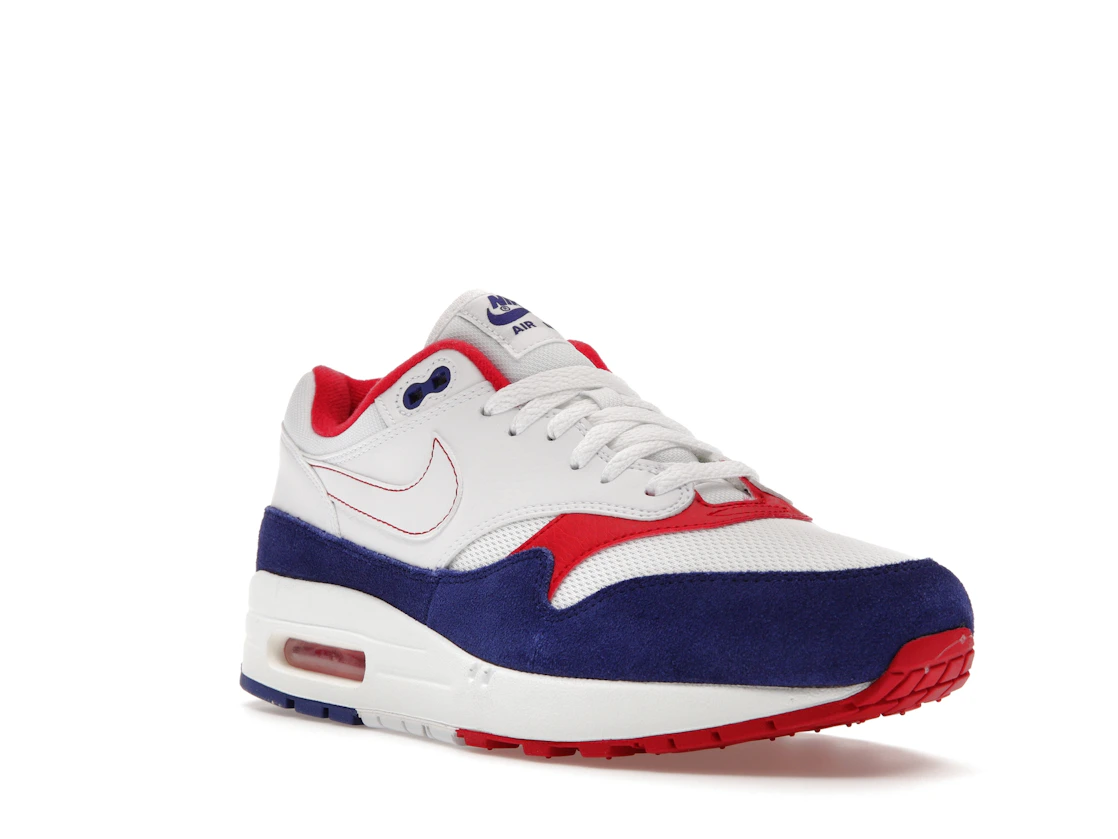 Vue 6 de Nike Air Max 1 White Red Blue