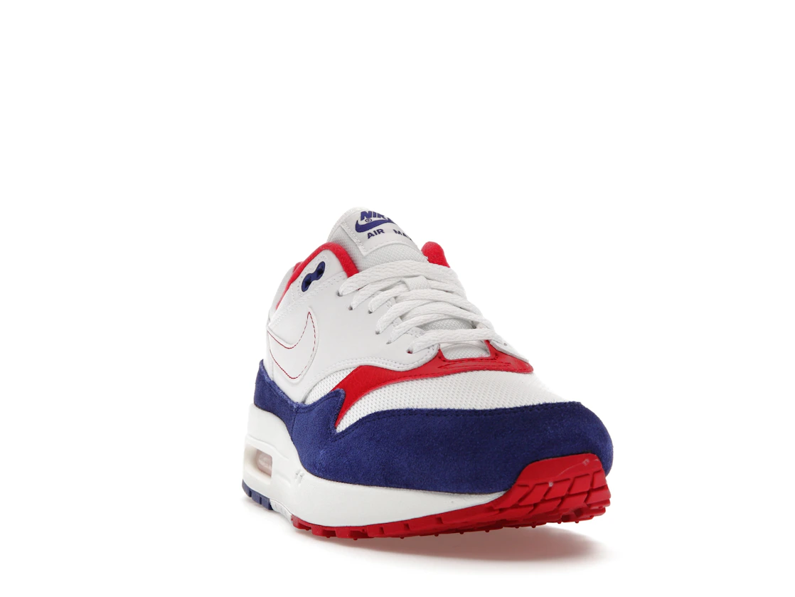 Vue 8 de Nike Air Max 1 White Red Blue