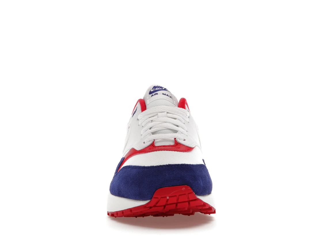 Vue 10 de Nike Air Max 1 White Red Blue