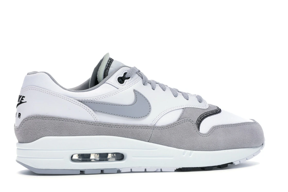 Vue 35 de Nike Air Max 1 Wolf Grey White