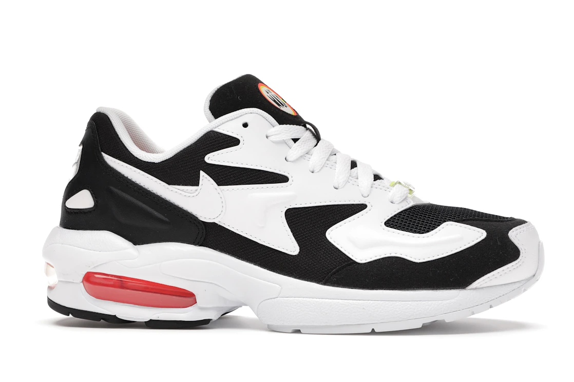 Vue 2 de Nike Air Max 2 Light Black Hyper Crimson 