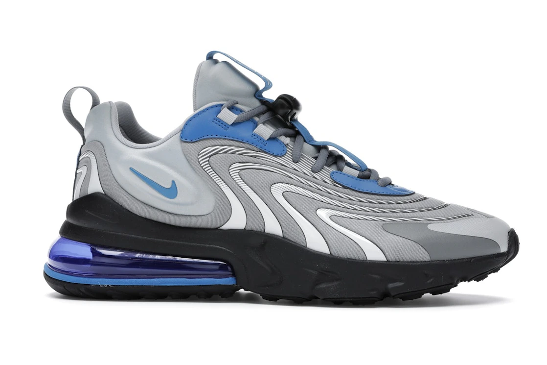 Vue 2 de Nike Air Max 270 React Eng Light Smoke Grey Battle Blue