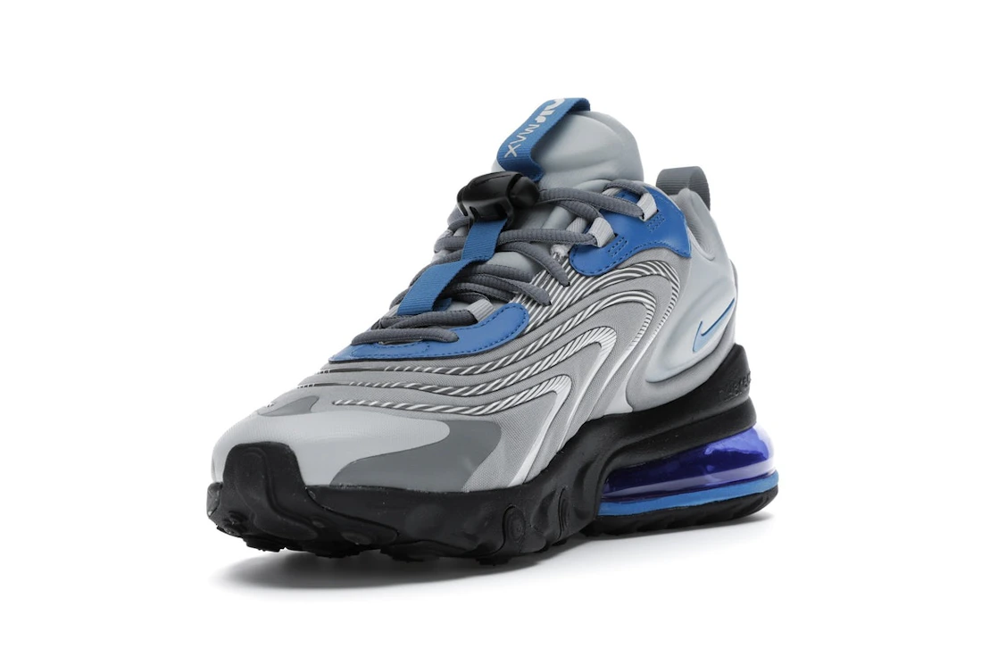 Vue 13 de Nike Air Max 270 React Eng Light Smoke Grey Battle Blue