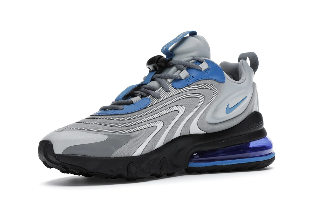 Vue 15 de Nike Air Max 270 React Eng Light Smoke Grey Battle Blue