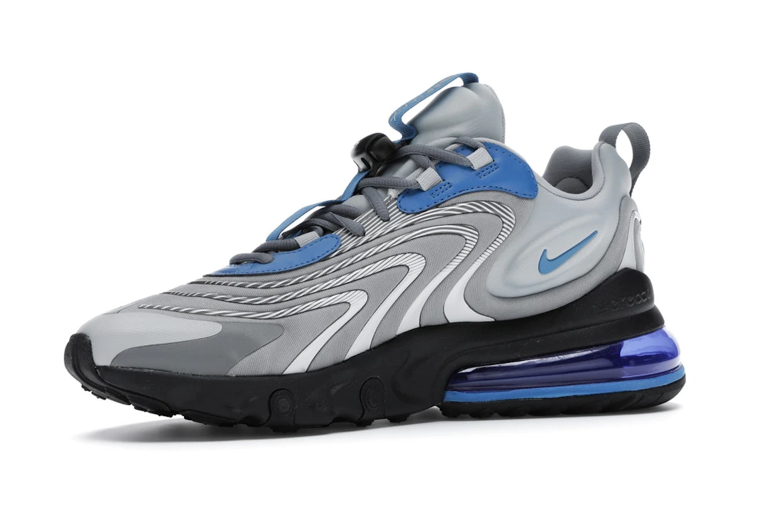 Vue 16 de Nike Air Max 270 React Eng Light Smoke Grey Battle Blue