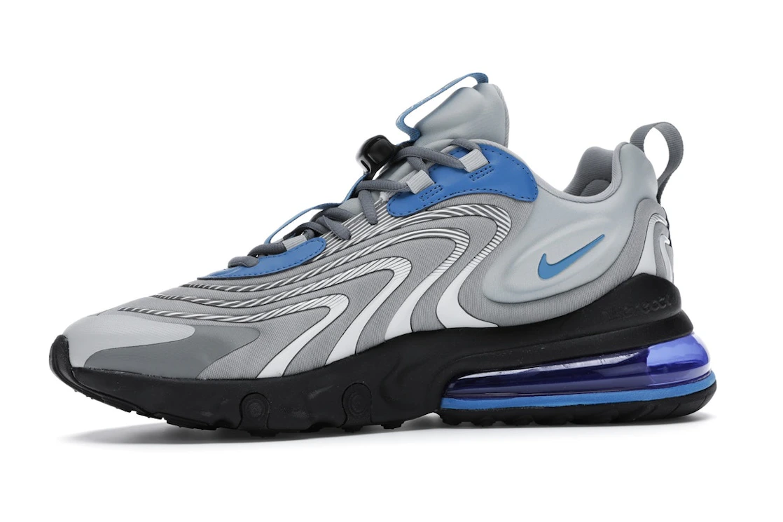 Vue 17 de Nike Air Max 270 React Eng Light Smoke Grey Battle Blue