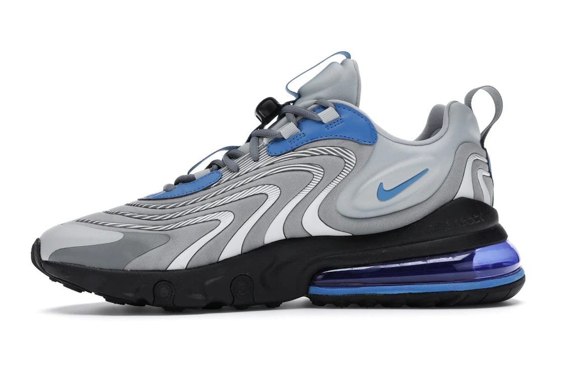 Vue 18 de Nike Air Max 270 React Eng Light Smoke Grey Battle Blue
