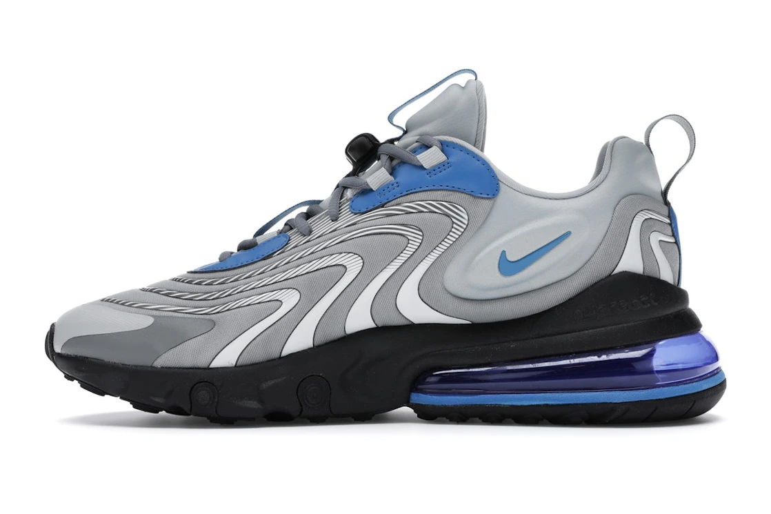 Vue 19 de Nike Air Max 270 React Eng Light Smoke Grey Battle Blue