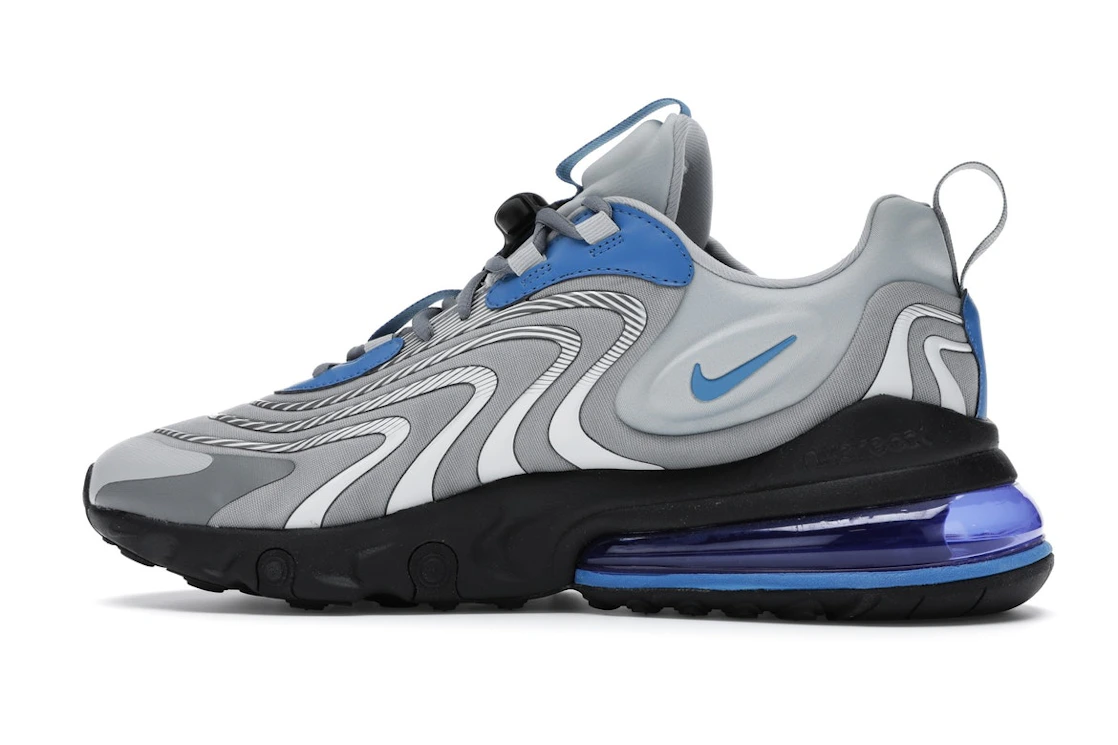 Vue 20 de Nike Air Max 270 React Eng Light Smoke Grey Battle Blue