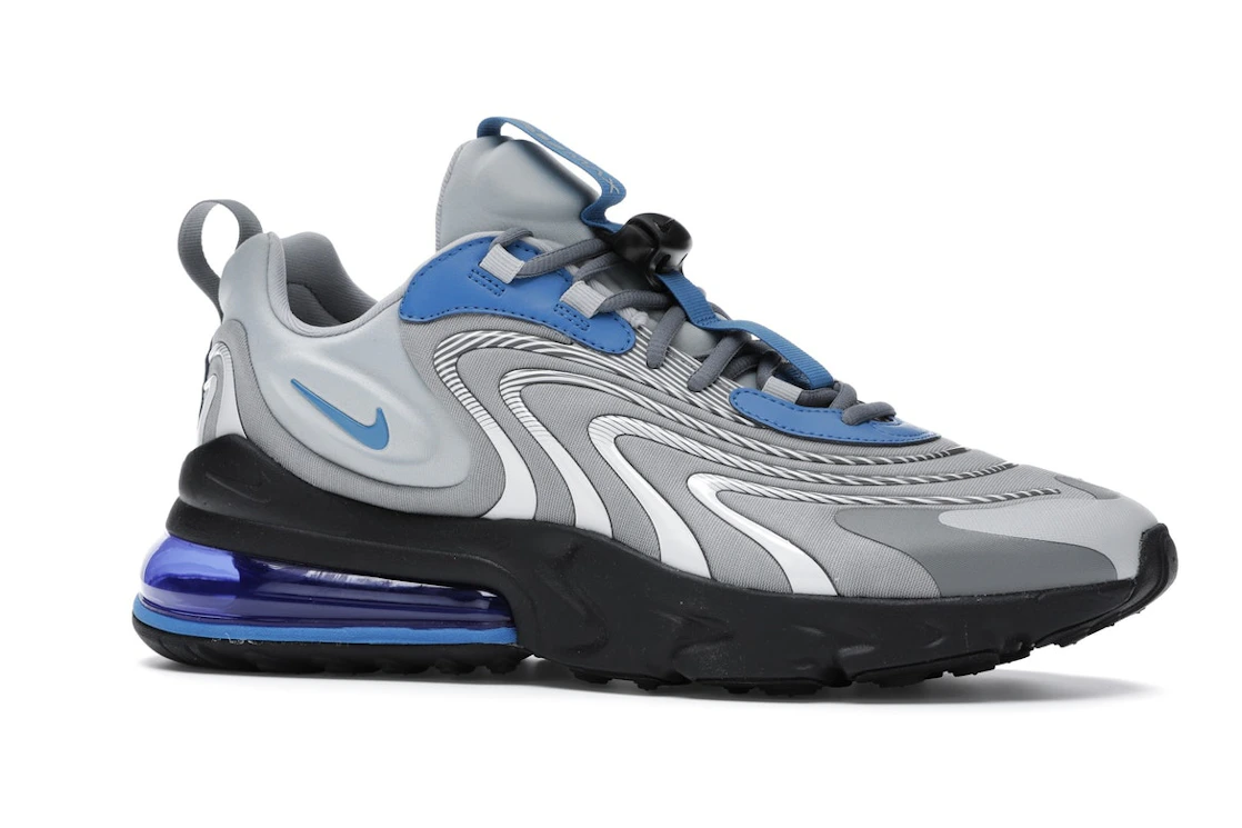 Vue 3 de Nike Air Max 270 React Eng Light Smoke Grey Battle Blue