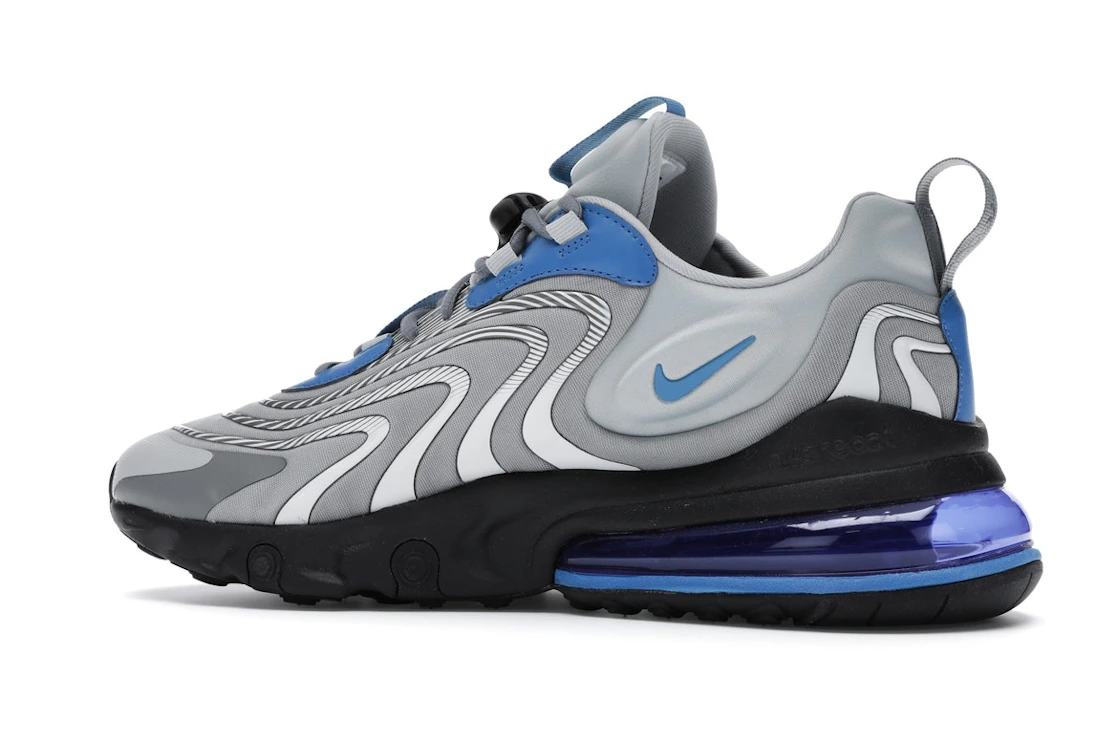 Vue 21 de Nike Air Max 270 React Eng Light Smoke Grey Battle Blue