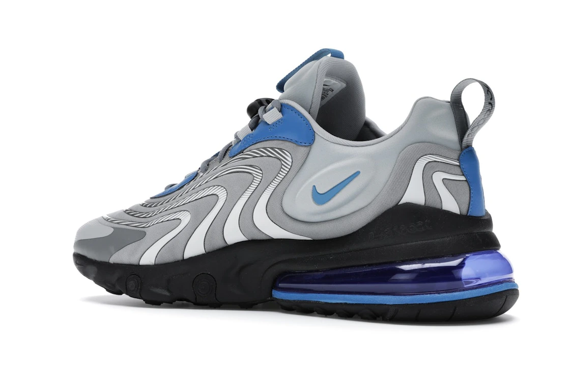 Vue 22 de Nike Air Max 270 React Eng Light Smoke Grey Battle Blue