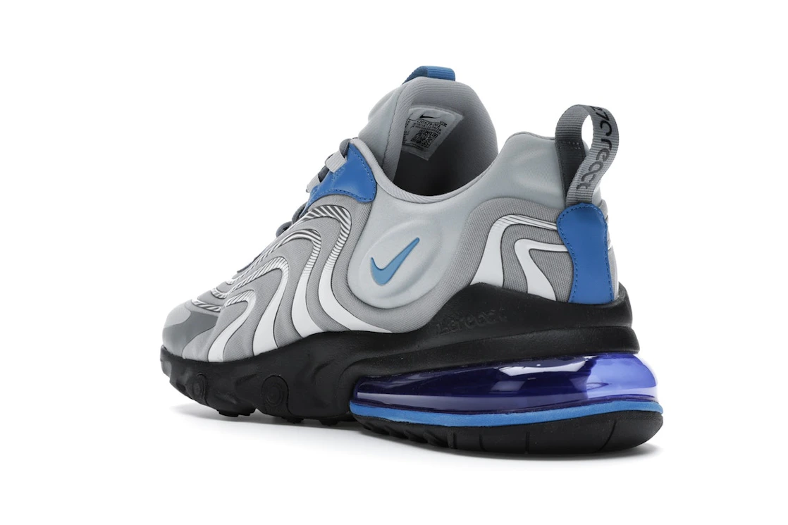 Vue 24 de Nike Air Max 270 React Eng Light Smoke Grey Battle Blue