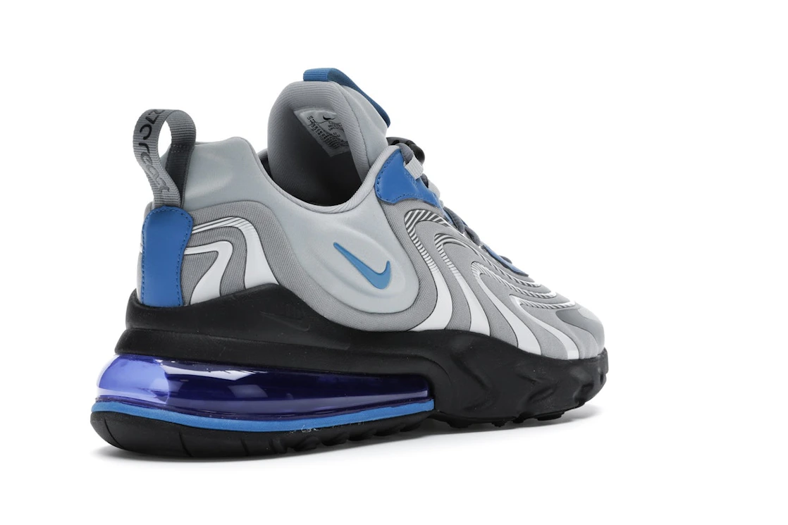Vue 32 de Nike Air Max 270 React Eng Light Smoke Grey Battle Blue