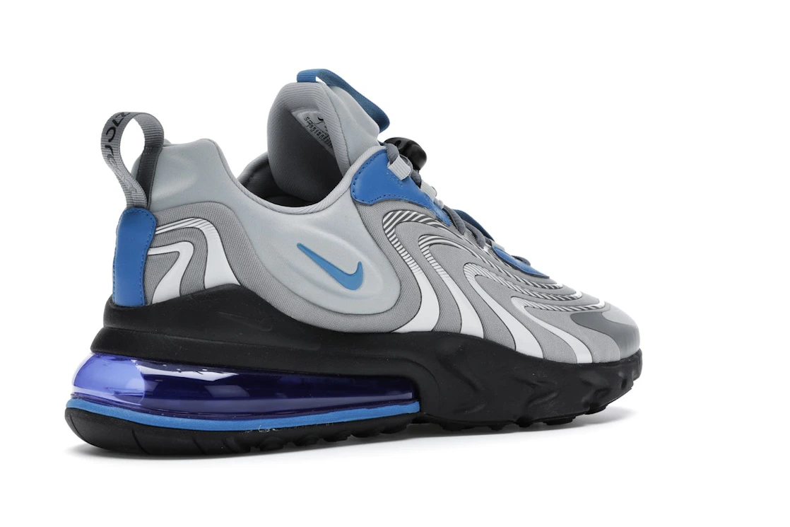 Vue 33 de Nike Air Max 270 React Eng Light Smoke Grey Battle Blue