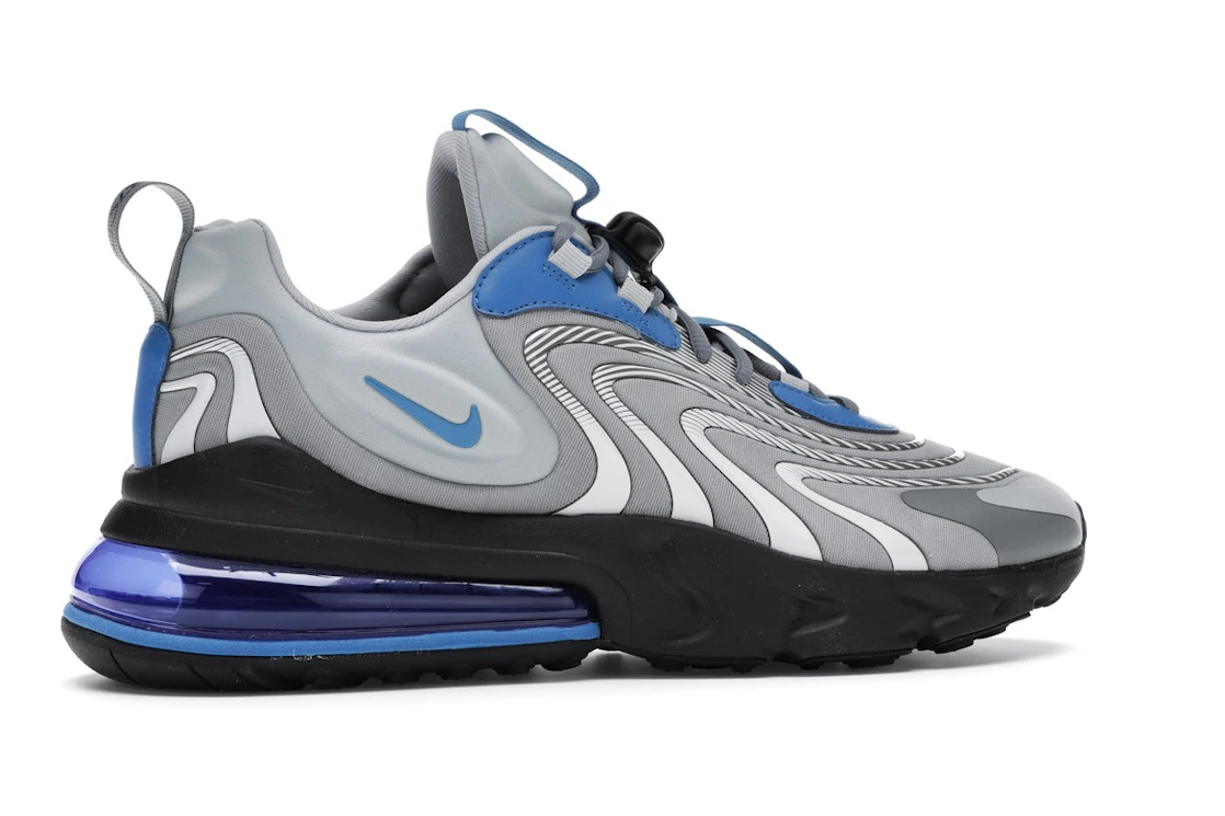 Vue 35 de Nike Air Max 270 React Eng Light Smoke Grey Battle Blue