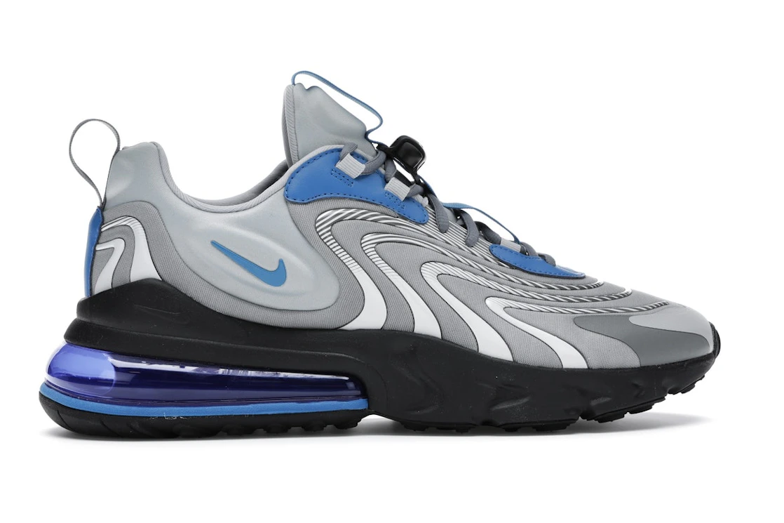 Vue 36 de Nike Air Max 270 React Eng Light Smoke Grey Battle Blue