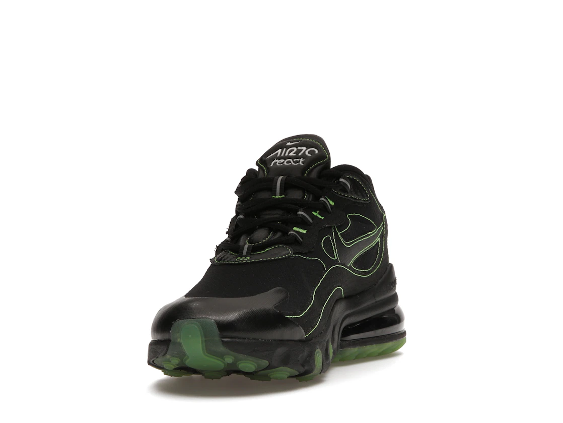 Vue 12 de Nike Air Max 270 React Black Electric Green