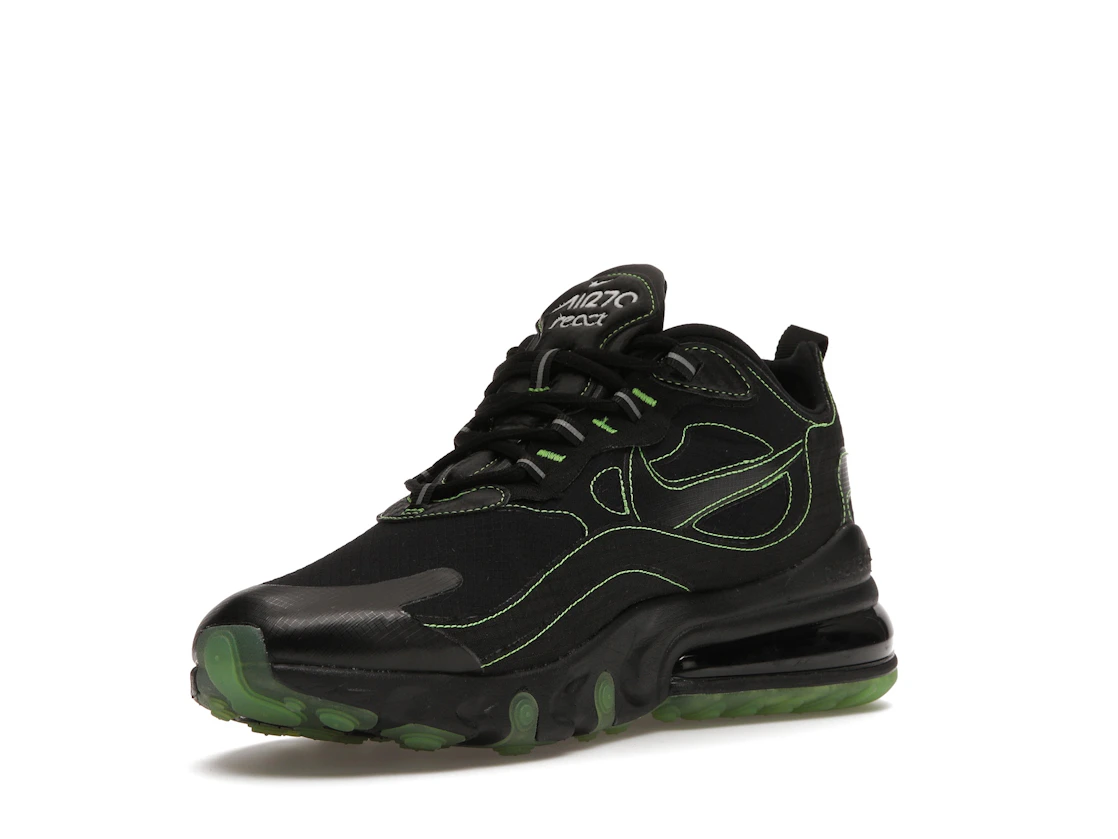 Vue 14 de Nike Air Max 270 React Black Electric Green