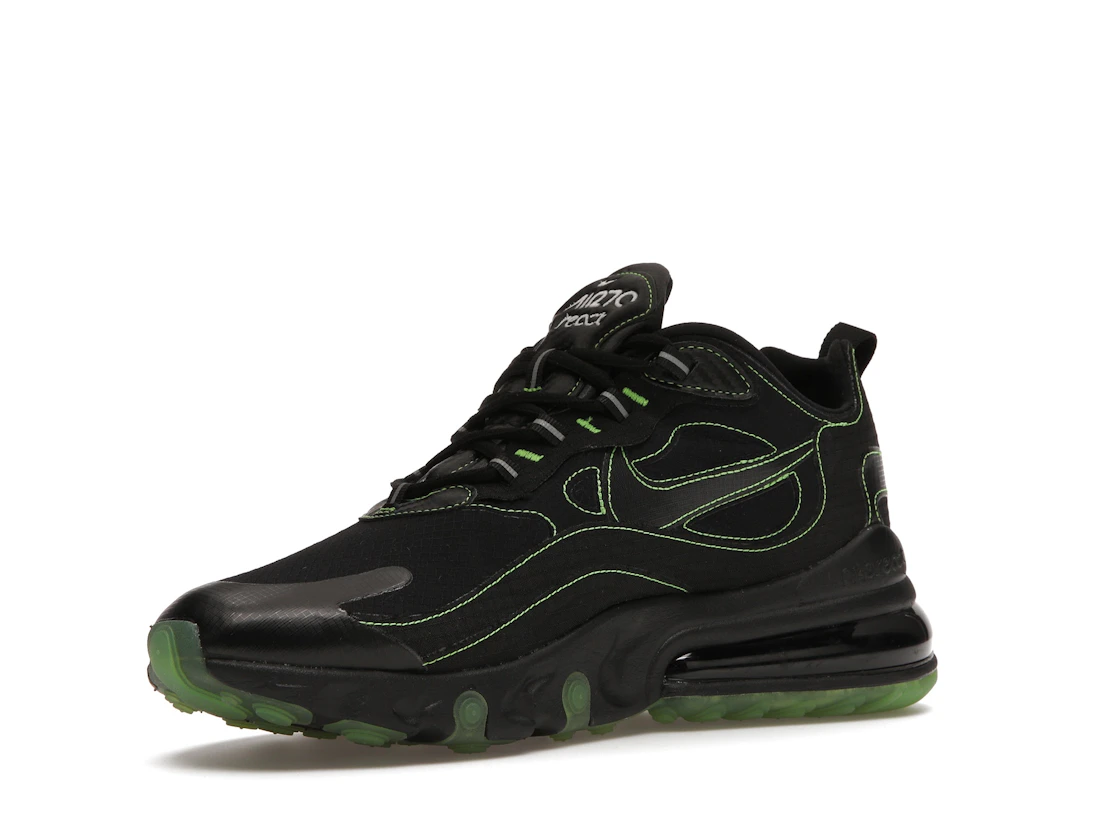 Vue 15 de Nike Air Max 270 React Black Electric Green