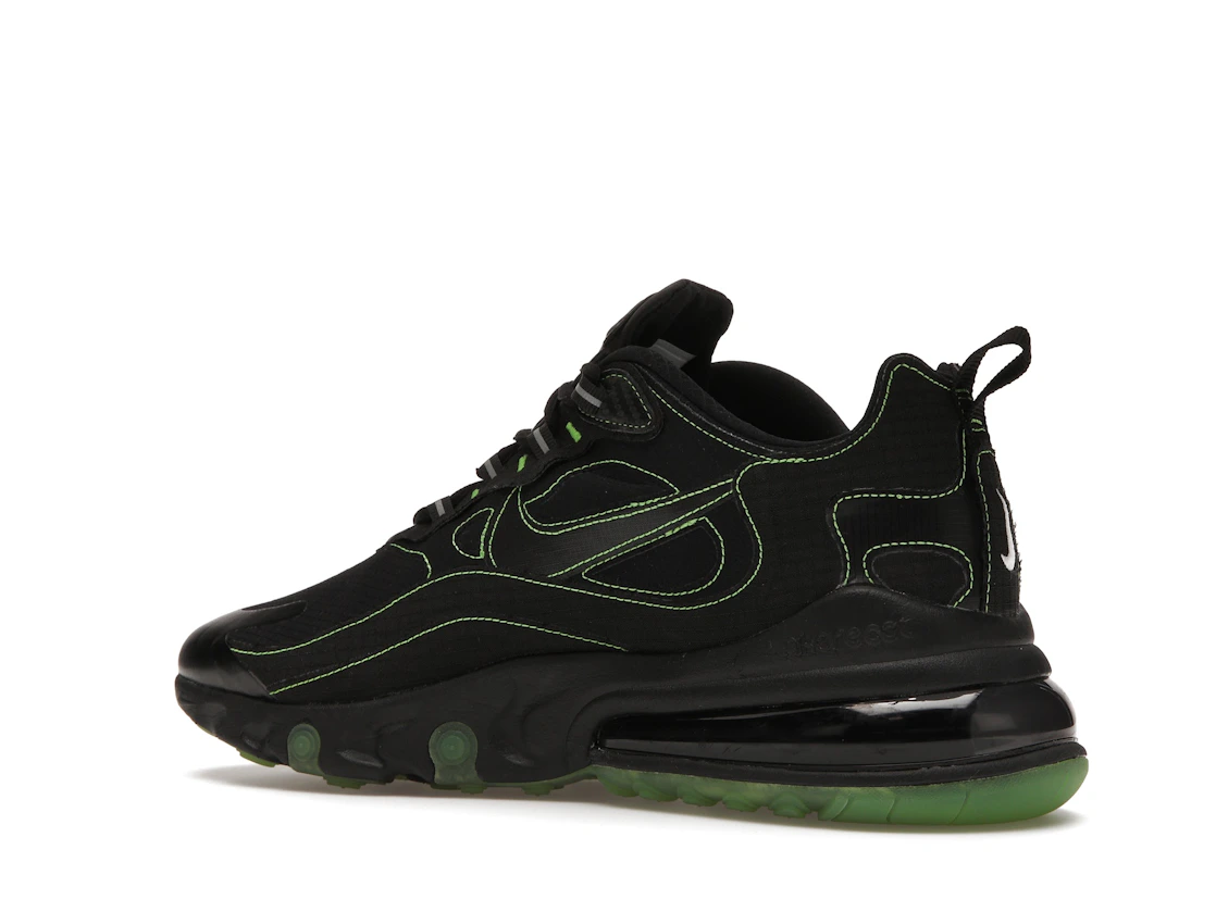 Vue 22 de Nike Air Max 270 React Black Electric Green