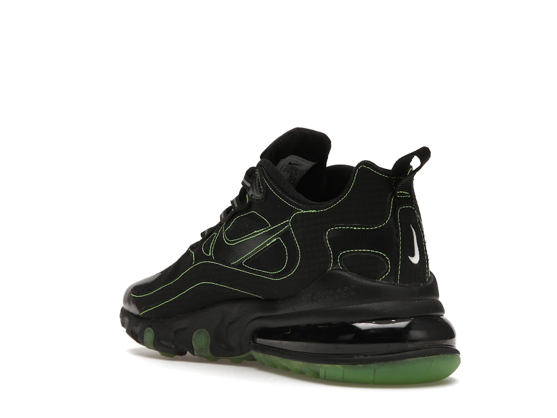 Vue 24 de Nike Air Max 270 React Black Electric Green