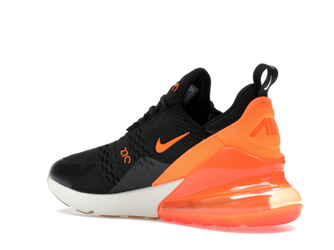 Vue 23 de Nike Air Max 270 Black Phantom Total Orange