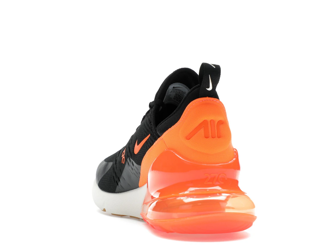 Vue 26 de Nike Air Max 270 Black Phantom Total Orange