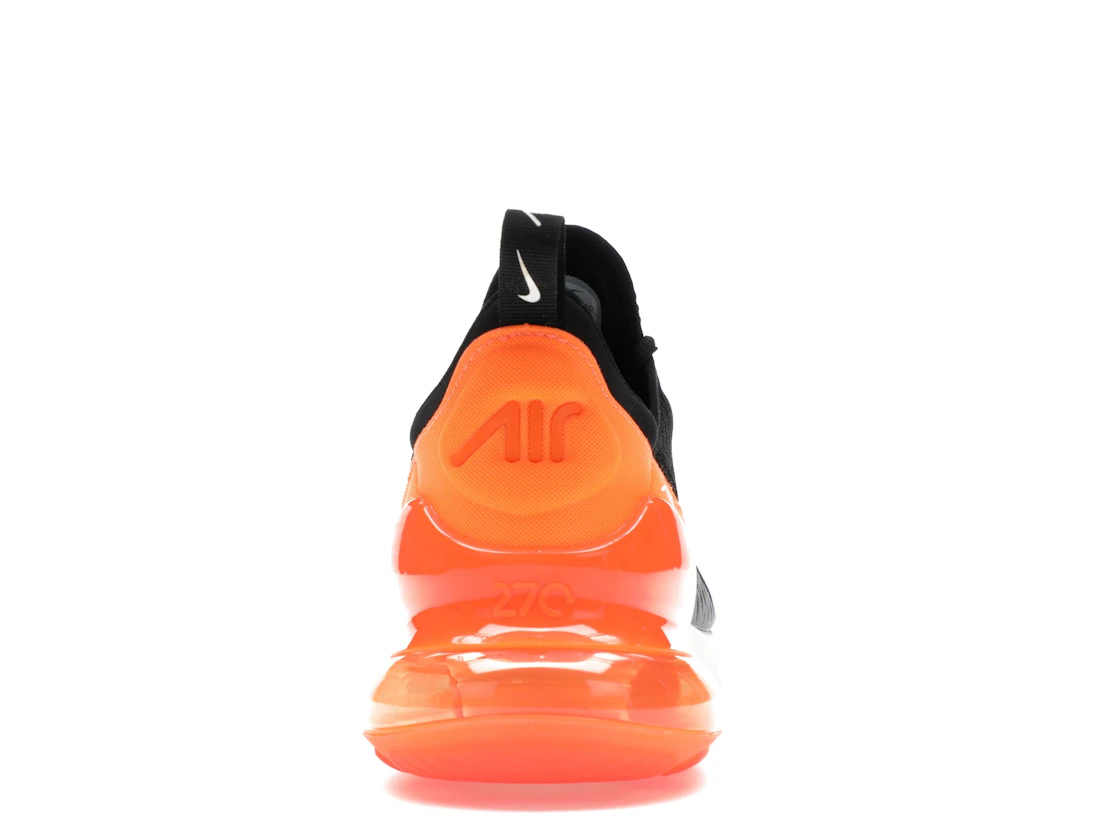 Vue 28 de Nike Air Max 270 Black Phantom Total Orange