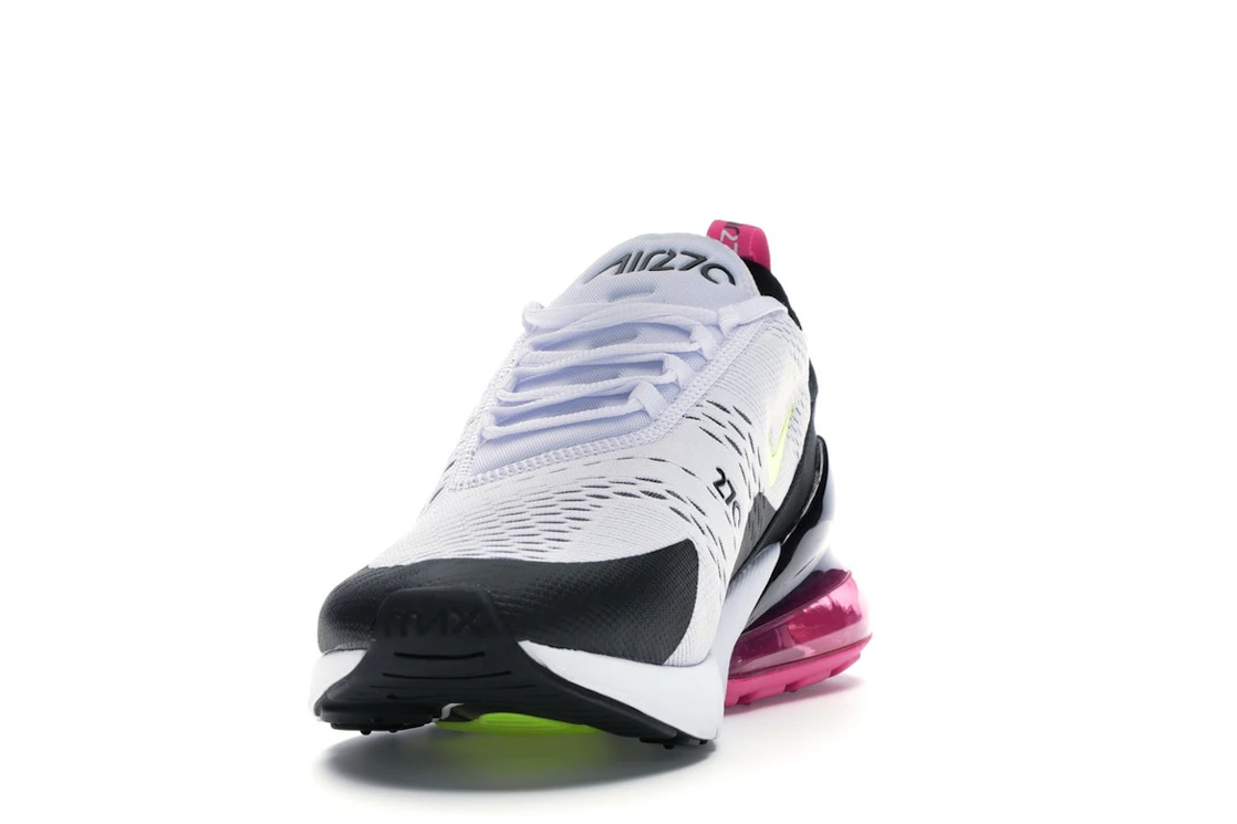 Vue 12 de Nike Air Max 270 White Black Fuchsia Volt