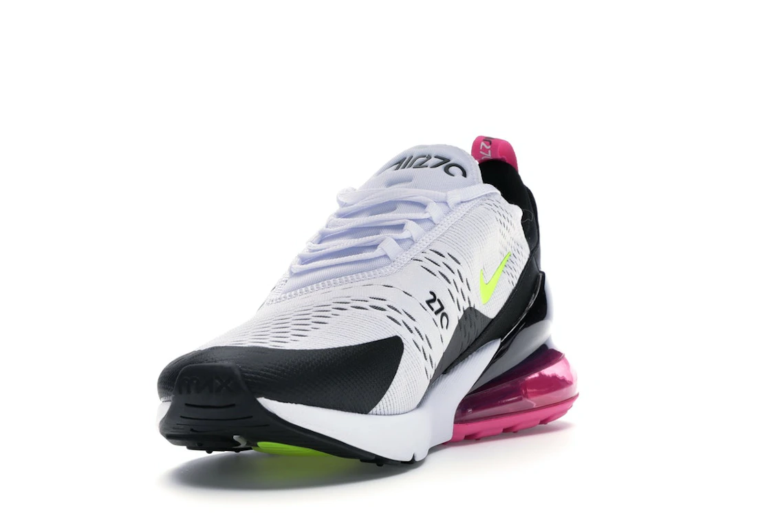 Vue 13 de Nike Air Max 270 White Black Fuchsia Volt