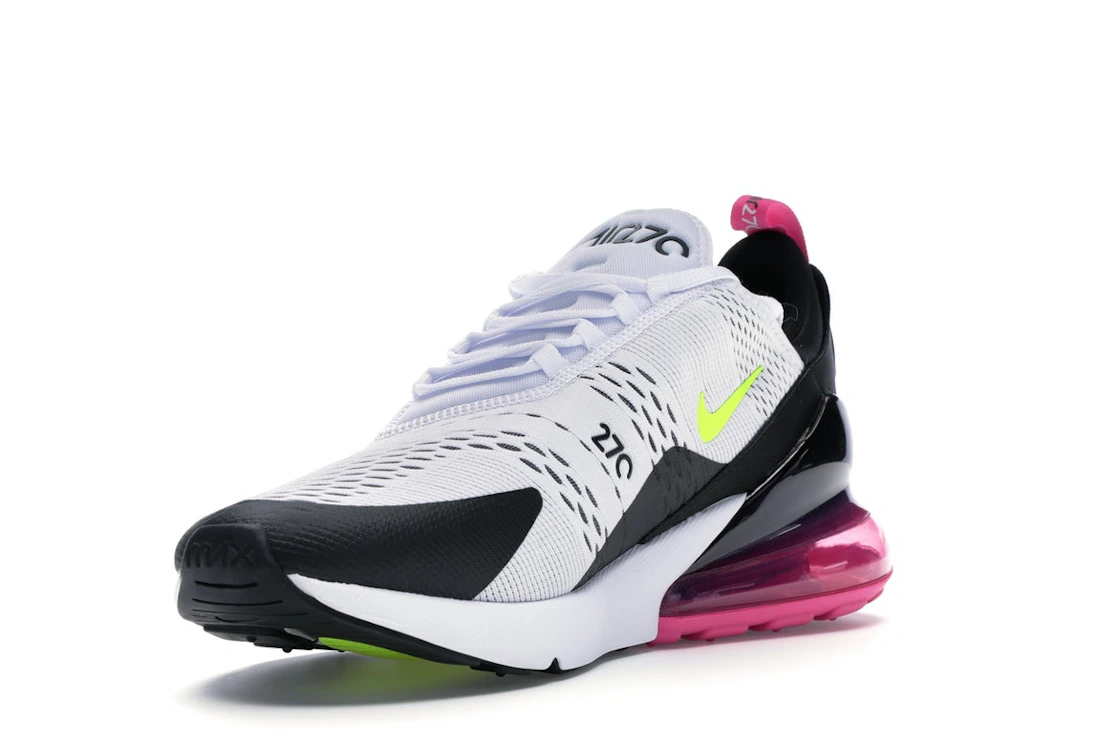 Vue 14 de Nike Air Max 270 White Black Fuchsia Volt