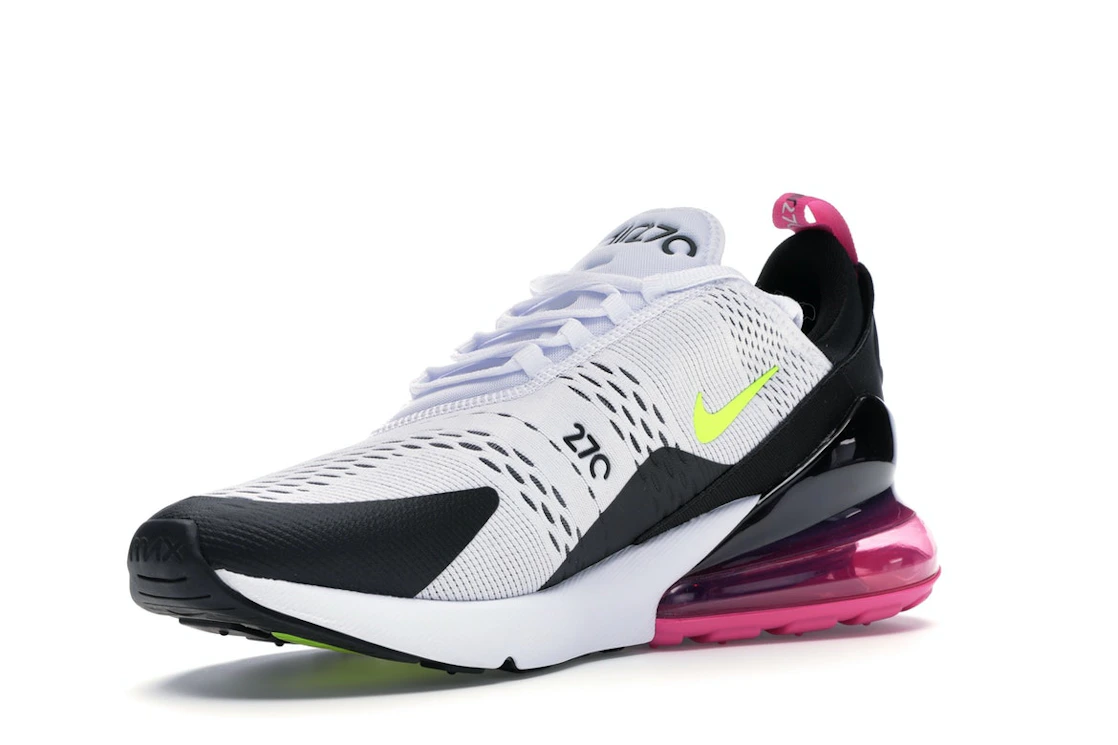Vue 15 de Nike Air Max 270 White Black Fuchsia Volt