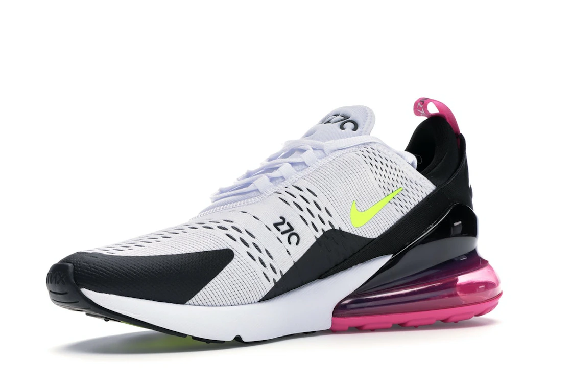 Vue 16 de Nike Air Max 270 White Black Fuchsia Volt