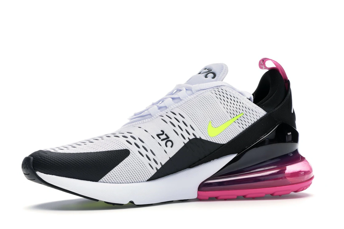 Vue 17 de Nike Air Max 270 White Black Fuchsia Volt