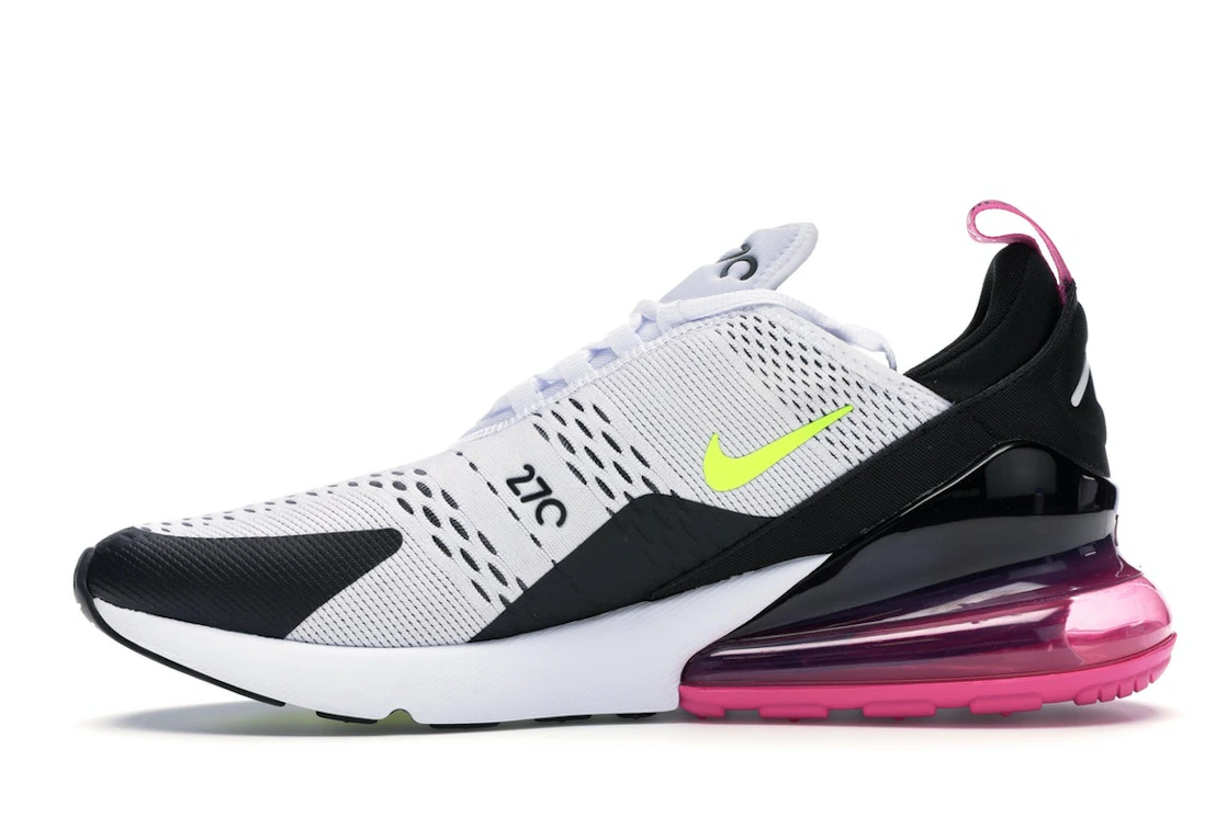 Vue 19 de Nike Air Max 270 White Black Fuchsia Volt