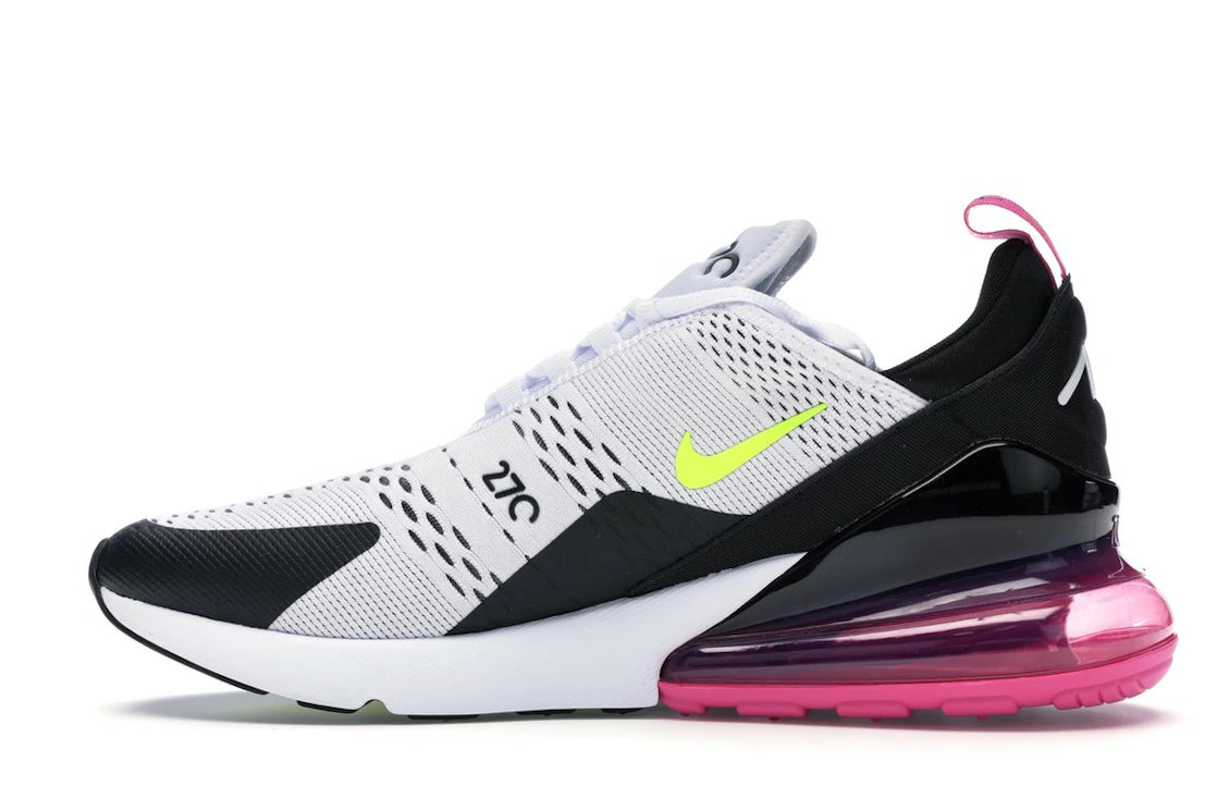 Vue 20 de Nike Air Max 270 White Black Fuchsia Volt