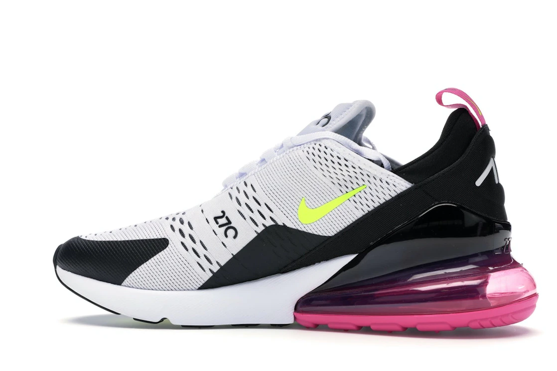 Vue 21 de Nike Air Max 270 White Black Fuchsia Volt