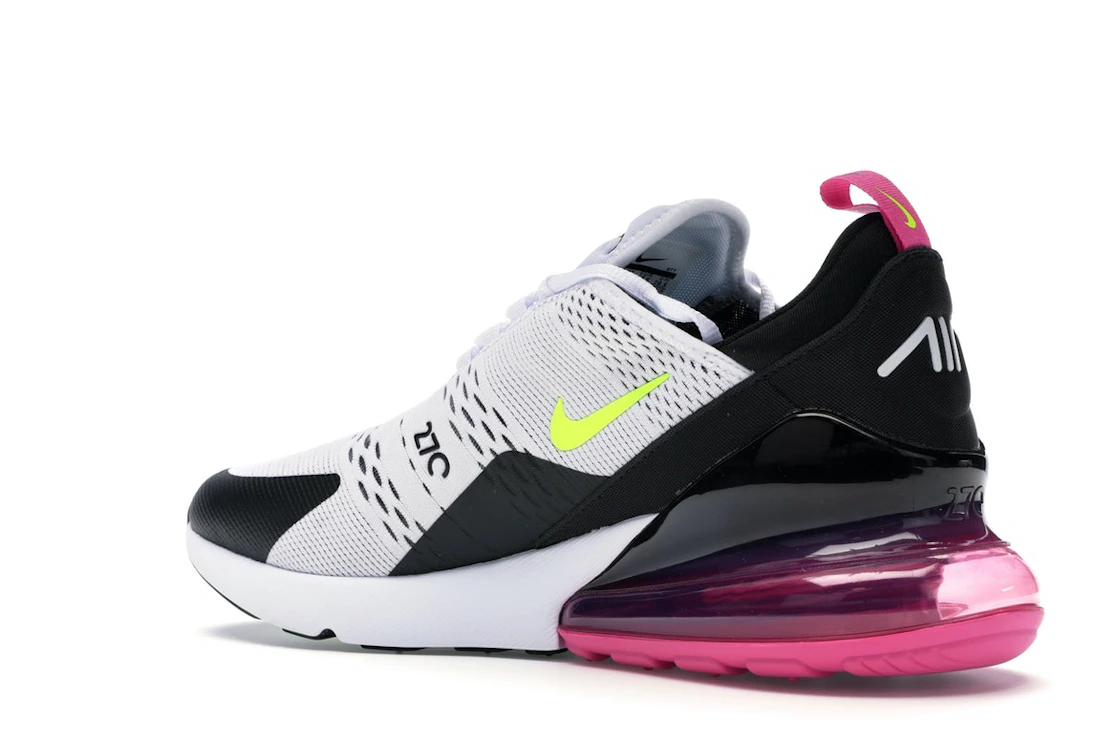Vue 23 de Nike Air Max 270 White Black Fuchsia Volt