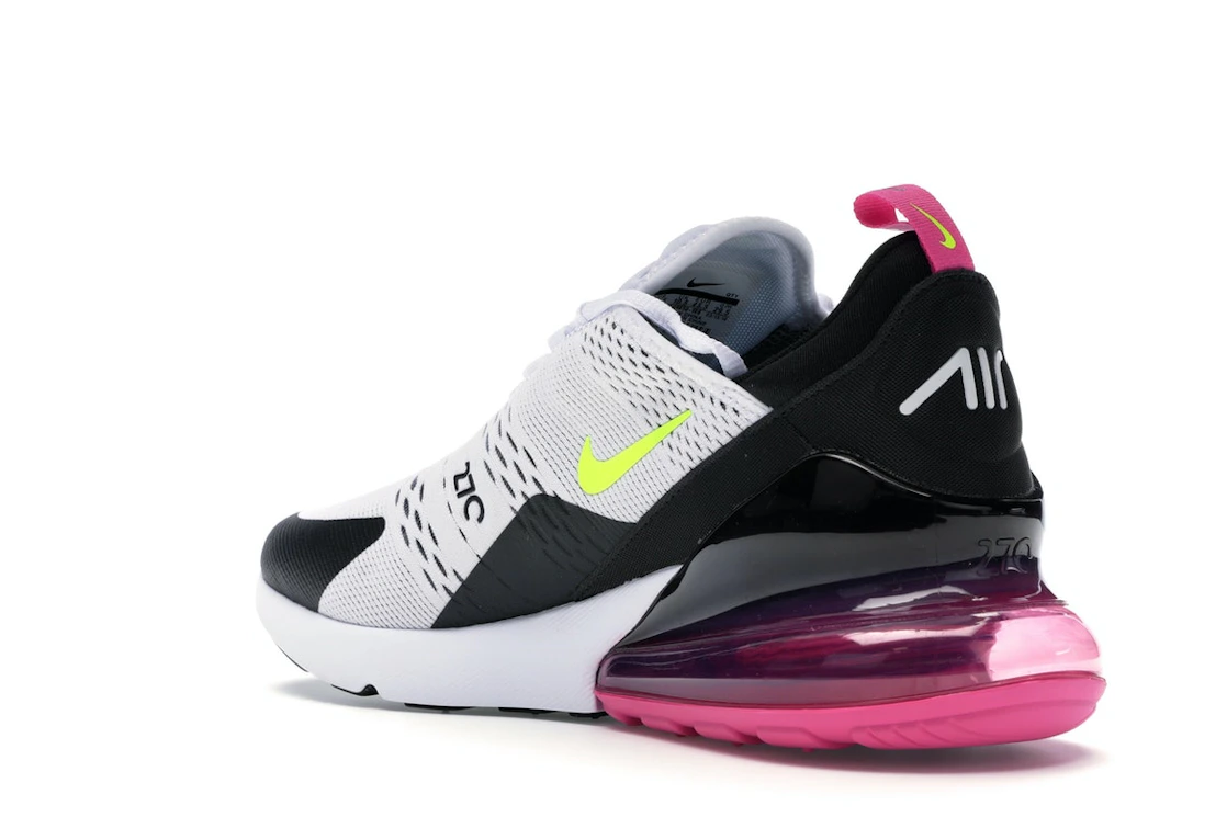 Vue 24 de Nike Air Max 270 White Black Fuchsia Volt